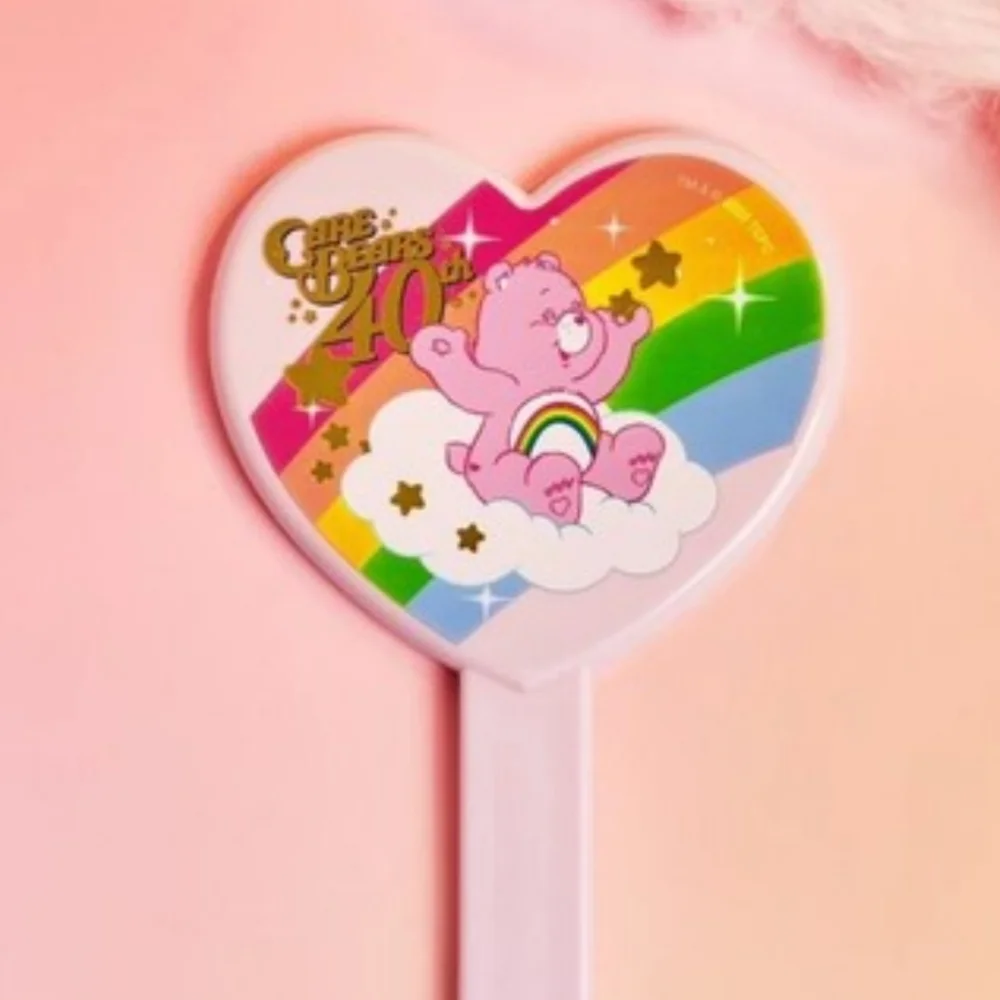 Care Bears 40th Anniversary Pink Heart Limited Edition Handheld Makeup Mirror